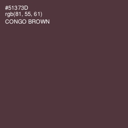 #51373D - Congo Brown Color Image